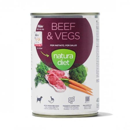 Natura Diet Ternera y Verduras para Perros 400g