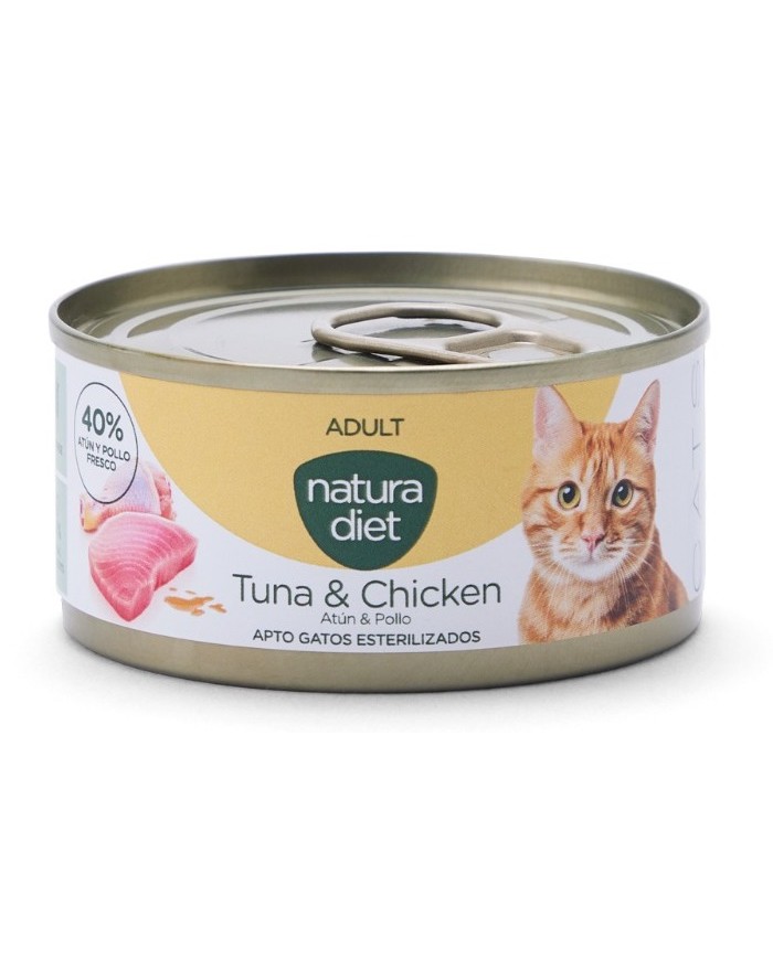 Natura Diet Atún y Pollo para Gatos Adultos 85gr