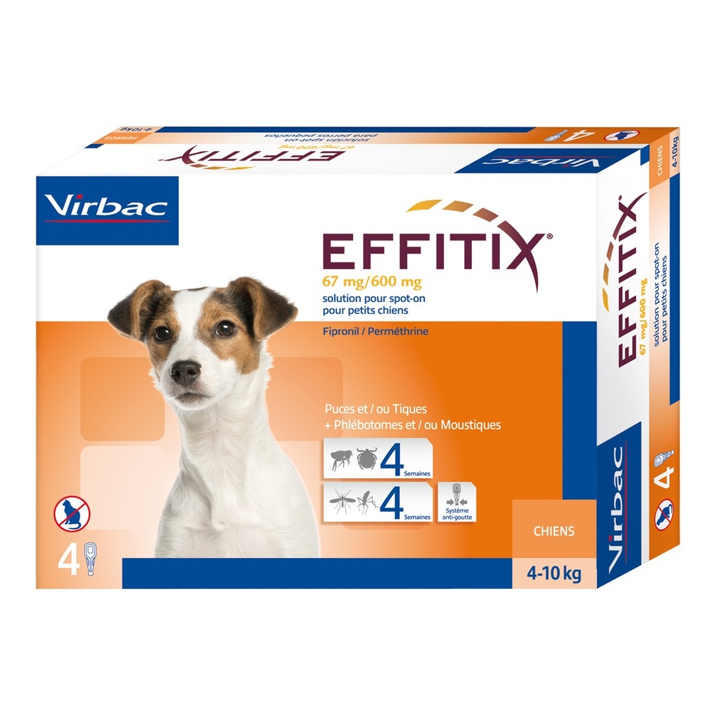 Virbac EFFITIX 4 Pipetas S 4-10 Kg