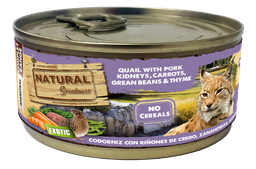 Natural Greatness lata gato codorniz y cerdo 170gr