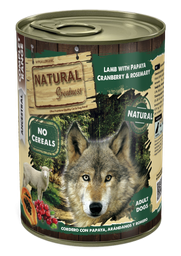 Natural Greatness Cordero con Papaya y Arándanos para Perros 400g