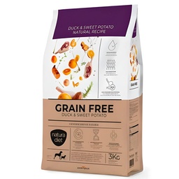 Natura Diet Pienso de Pato y Batata Grain Free para Perros Mini 3kg