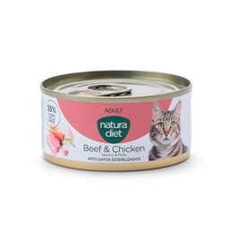 Natura Diet Vacuno y Pollo para Gatos Adultos 85gr