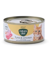 Natura Diet Atún y Pollo para Gatos Adultos 85gr